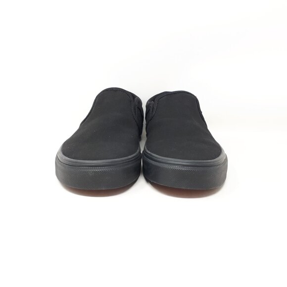 Vans Asher Canvas All Black Slip-On Classic Skate Shoe Sneaker Womens Size 9.5 - Picture 7 of 12